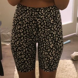 Leopard Print Biker Shorts